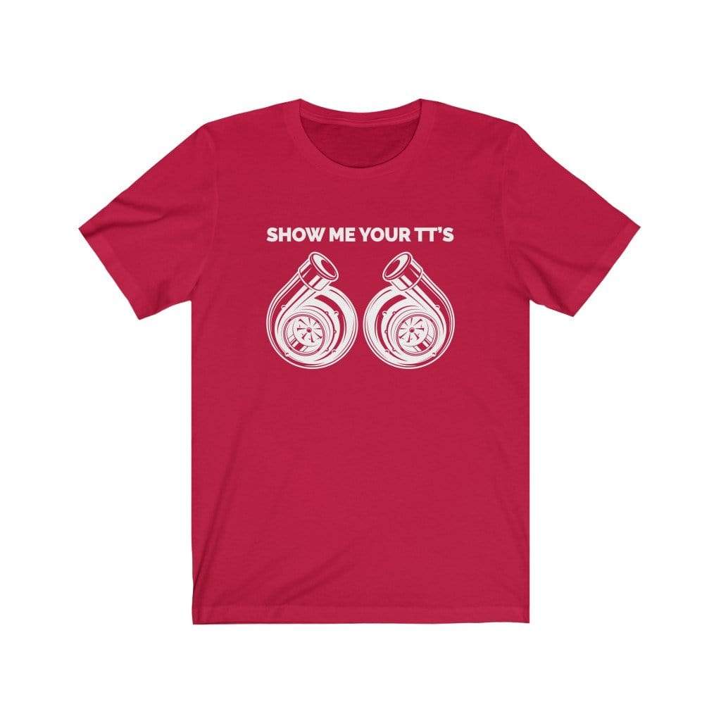 funny red t-shirt for car guys, car t-shirt for car lovers, turbo, jdm t-shirt