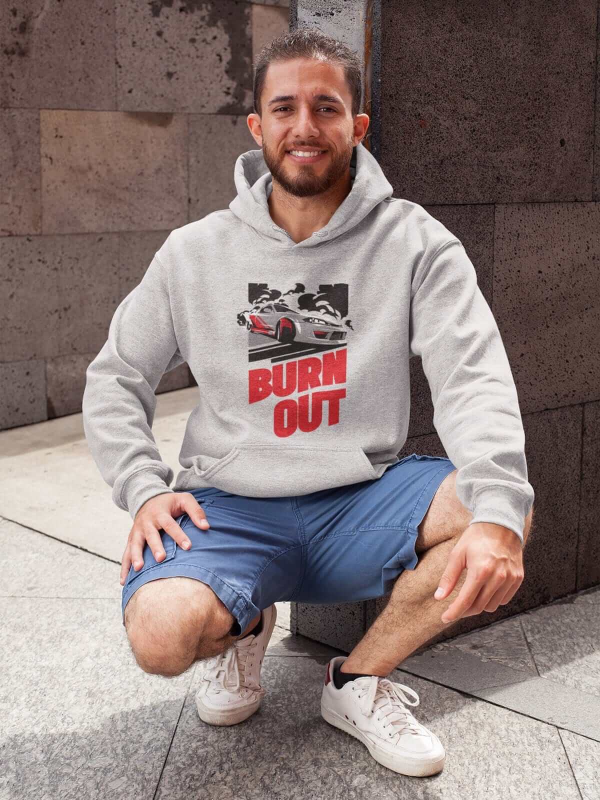 Japanese car printed on athletic heather car hoodie, JDM sweatshirt, car guy gift, car lover, car fan, car enthusiast, petrolhead, JDM lover, boyfriend gift idea