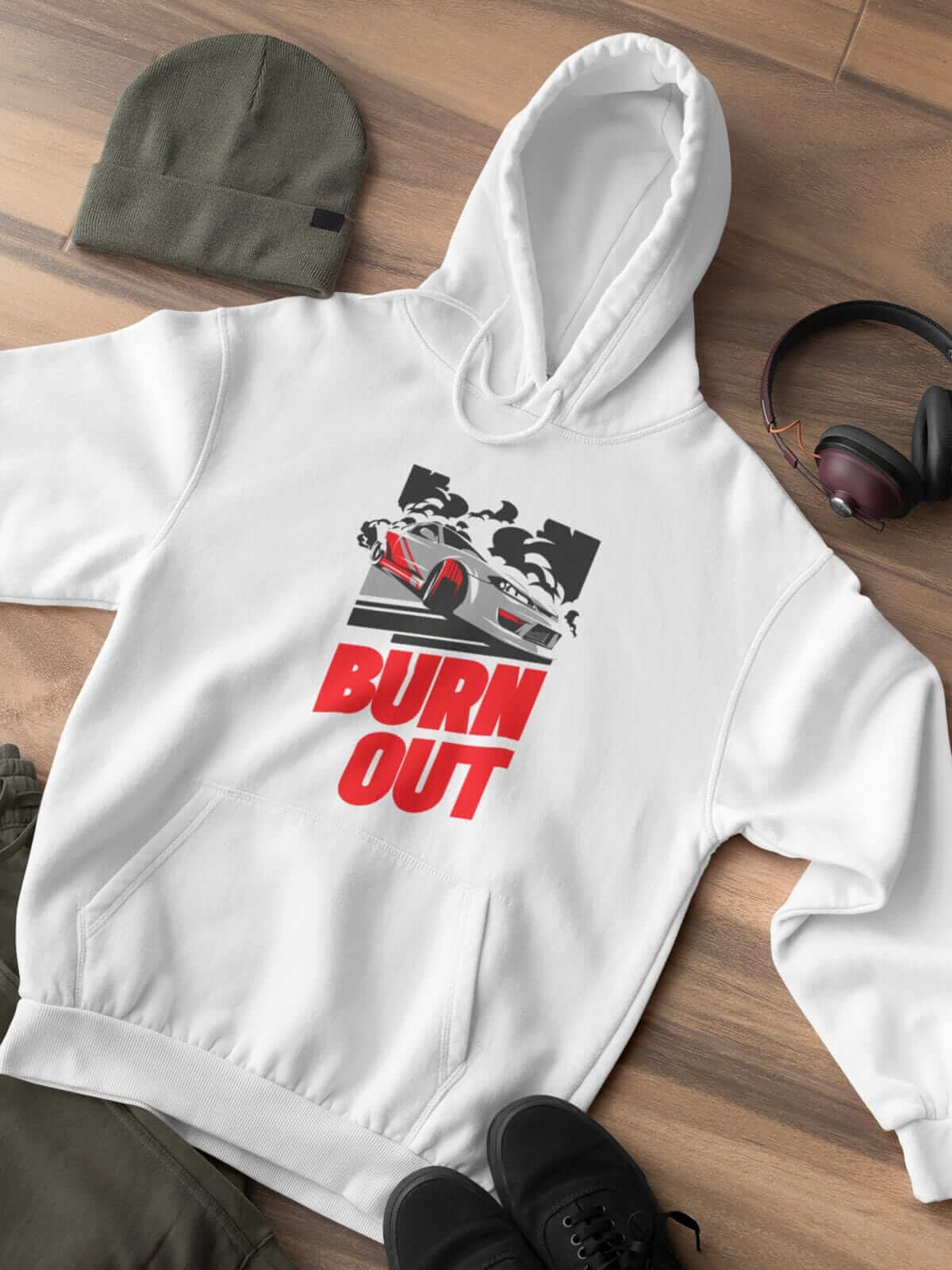 Japanese car printed on white car hoodie, JDM sweatshirt, car guy gift, car lover, car fan, car enthusiast, petrolhead, JDM lover, boyfriend gift idea