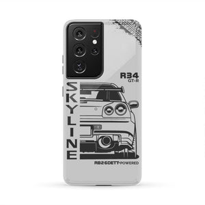 R34 Skyline Phone Case - Back