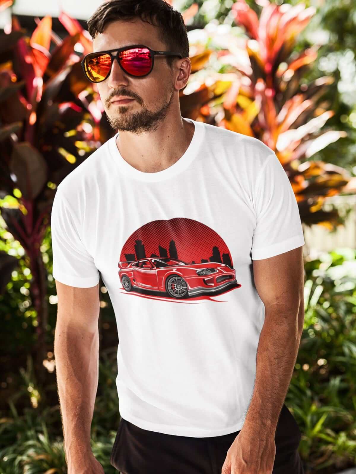 Japanese car printed on white car t-shirt, JDM tee, car guy gift, car lover, car fan, car enthusiast, petrolhead, JDM lover, boyfriend gift idea