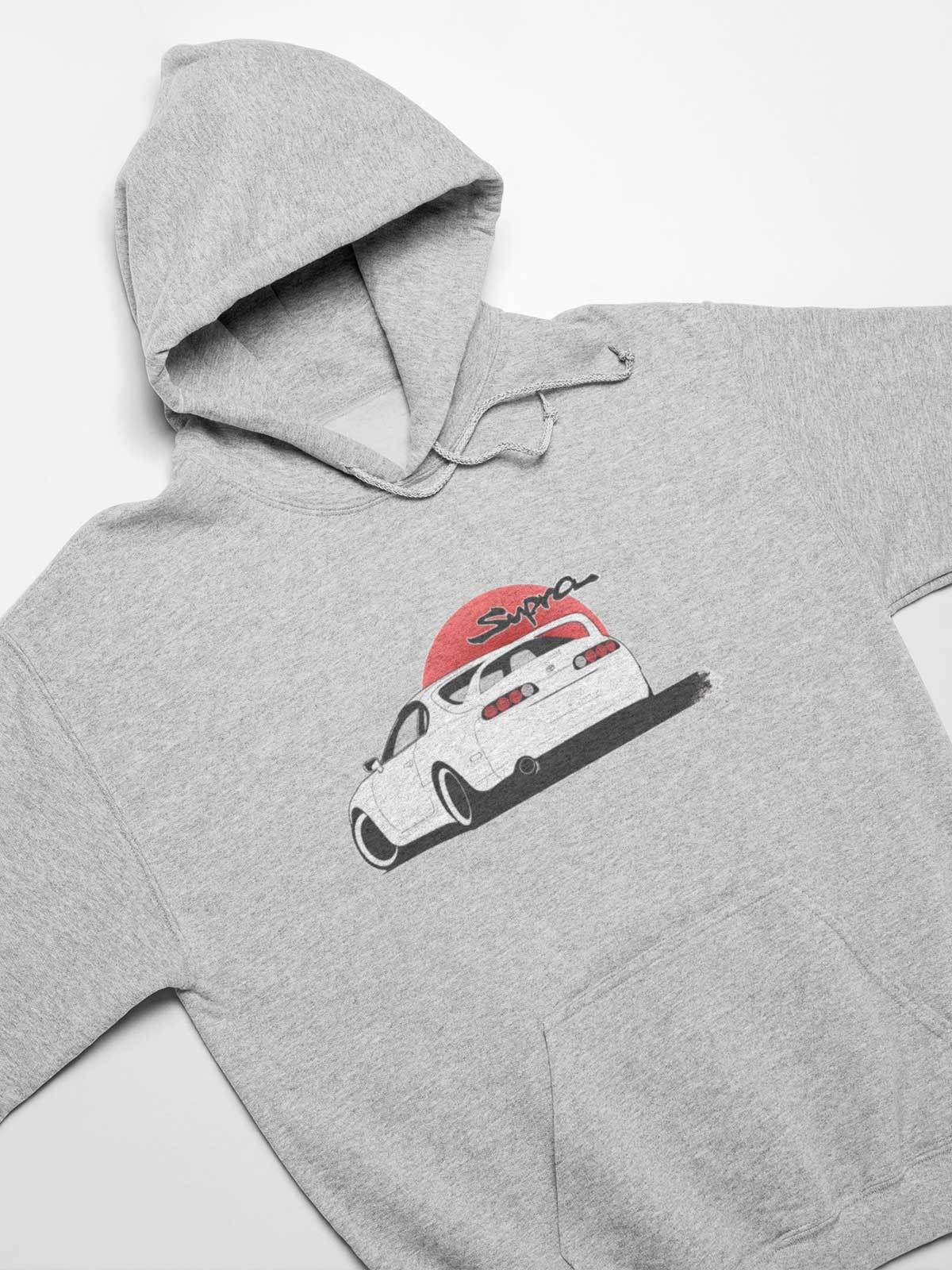 Japanese car printed on athletic heather car hoodie, JDM sweatshirt, car guy gift, car lover, car fan, car enthusiast, petrolhead, JDM lover, boyfriend gift idea