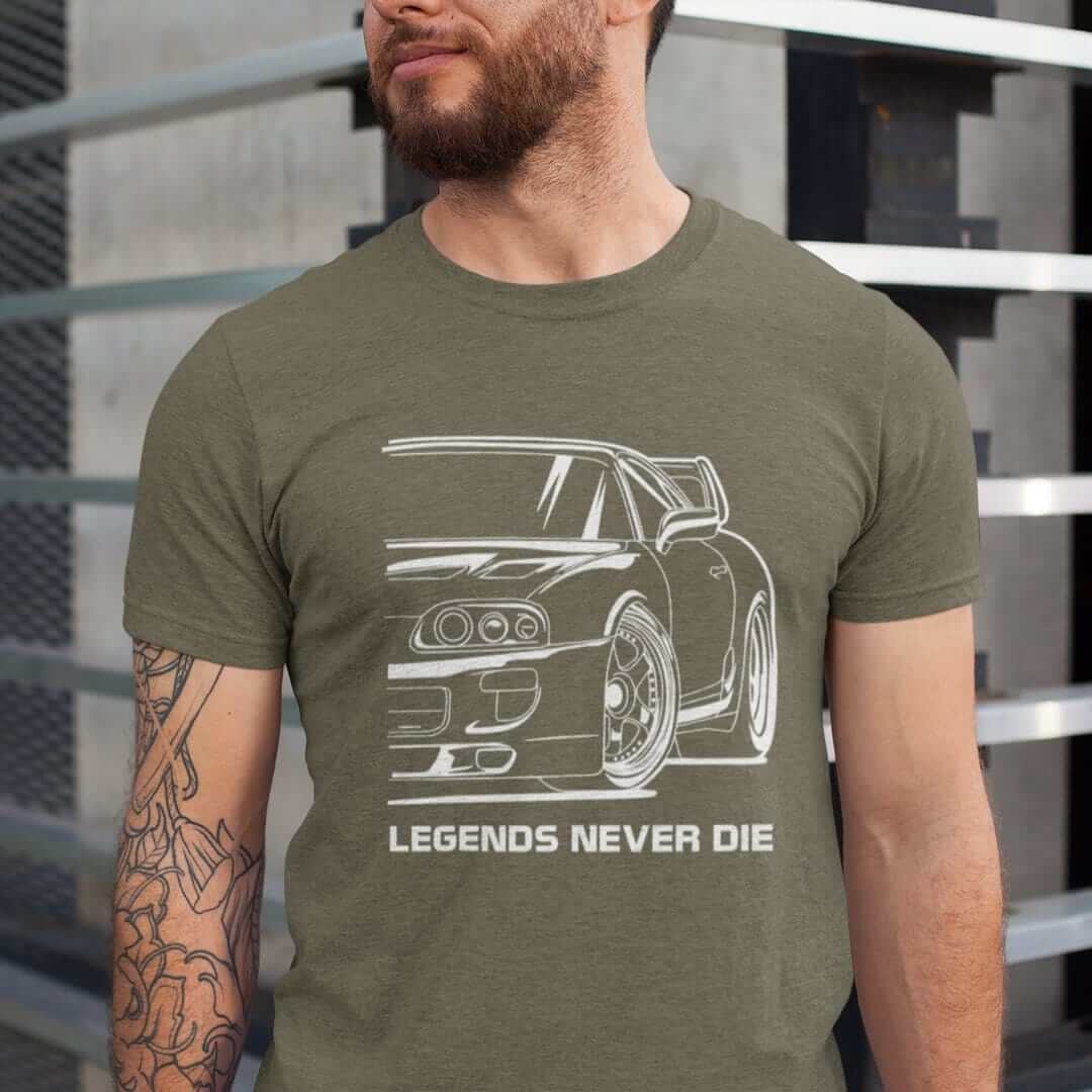 mkiv supra heather olive t-shirt, jdm t-shirt