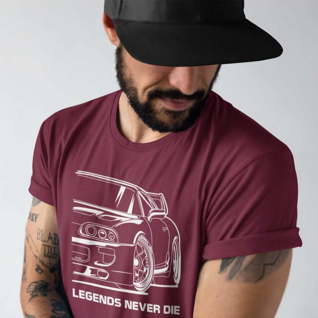 mkiv supra maroon t-shirt, jdm t-shirt