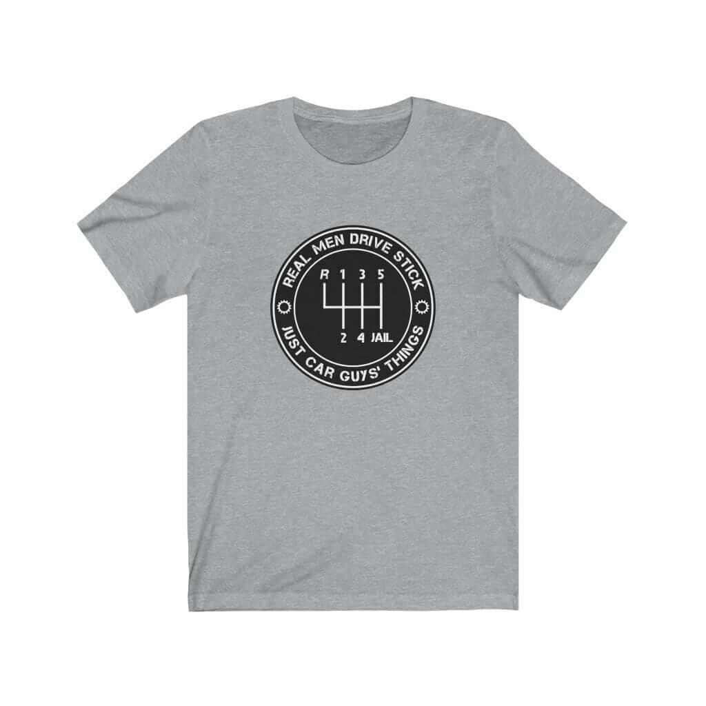 real men drive stick athletic heather car t-shirt, save the manuals, 3 pedals, car fans, car guys, car lovers, car enthusiasts, petrolheads, jdm tshirt, men's gift idea
