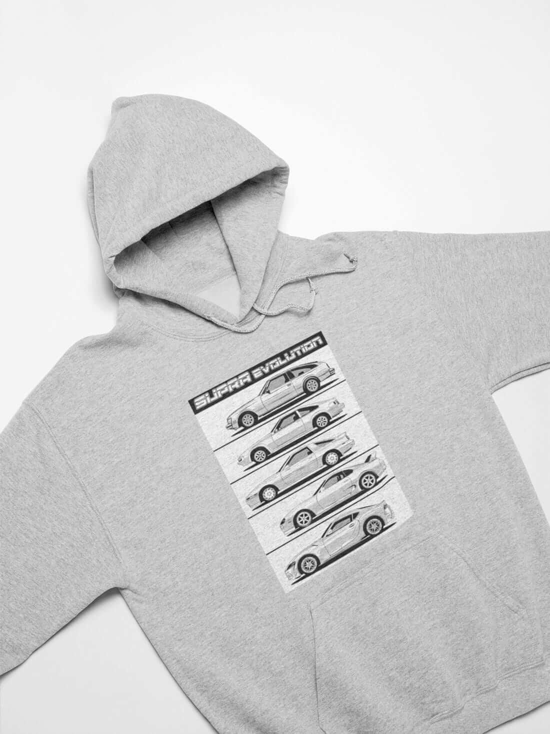 supra evolution hoodie in athletic heather, jdm hoodie