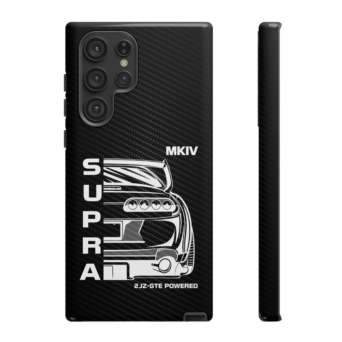 JDM Back View Tough Phone Case - Samsung Galaxy S22 Ultra, glossy, front and side view