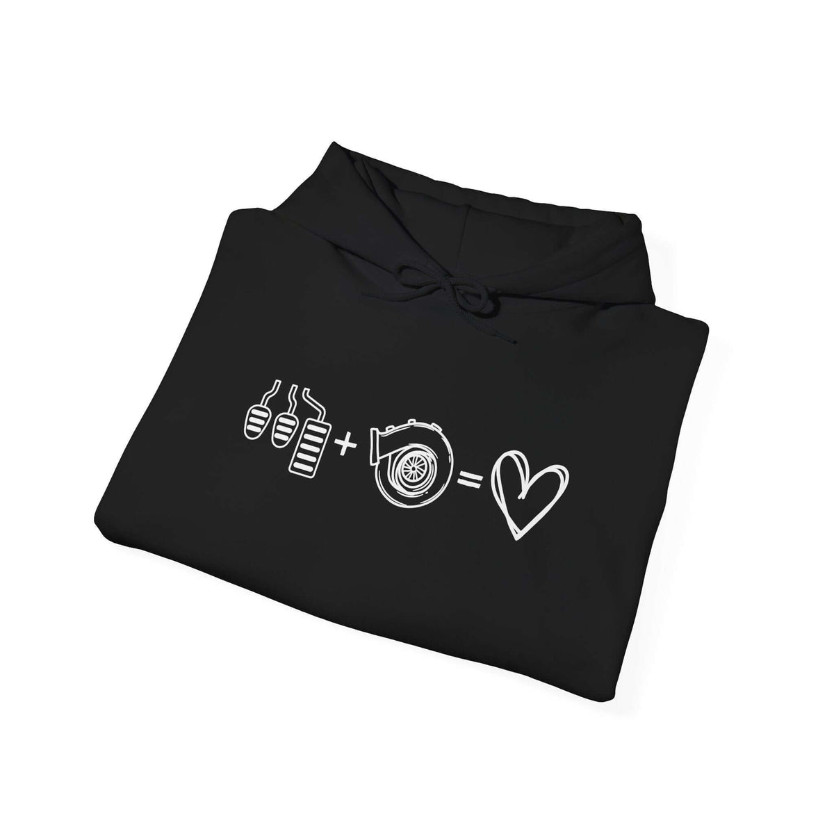 3 Pedals Plus Turbo Equals Love hoodie - JDM car guy gift