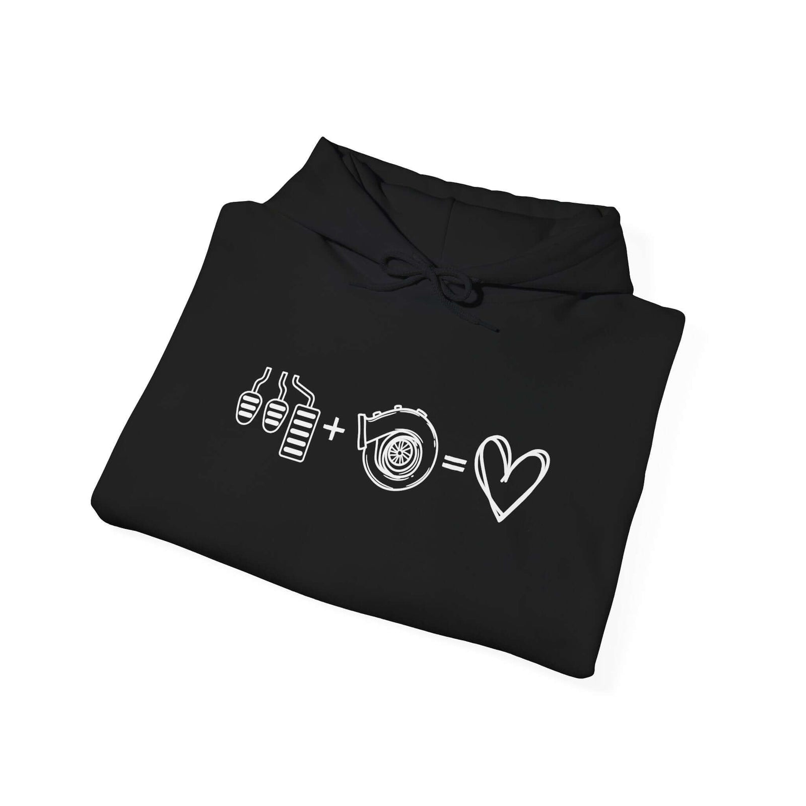 3 Pedals Plus Turbo Equals Love hoodie - JDM car guy gift