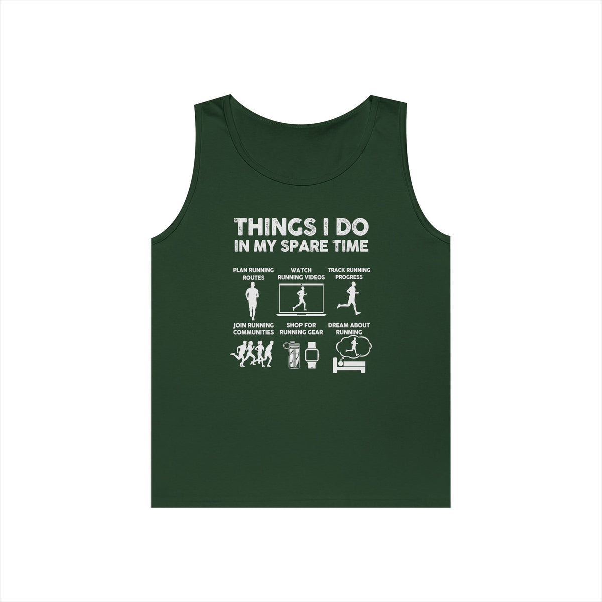 Funny Running Tank Top for Men, Things I Do In My Spare Time Sleeveless Shirt, Marathon Runner Gift, Gym Workout Singlet