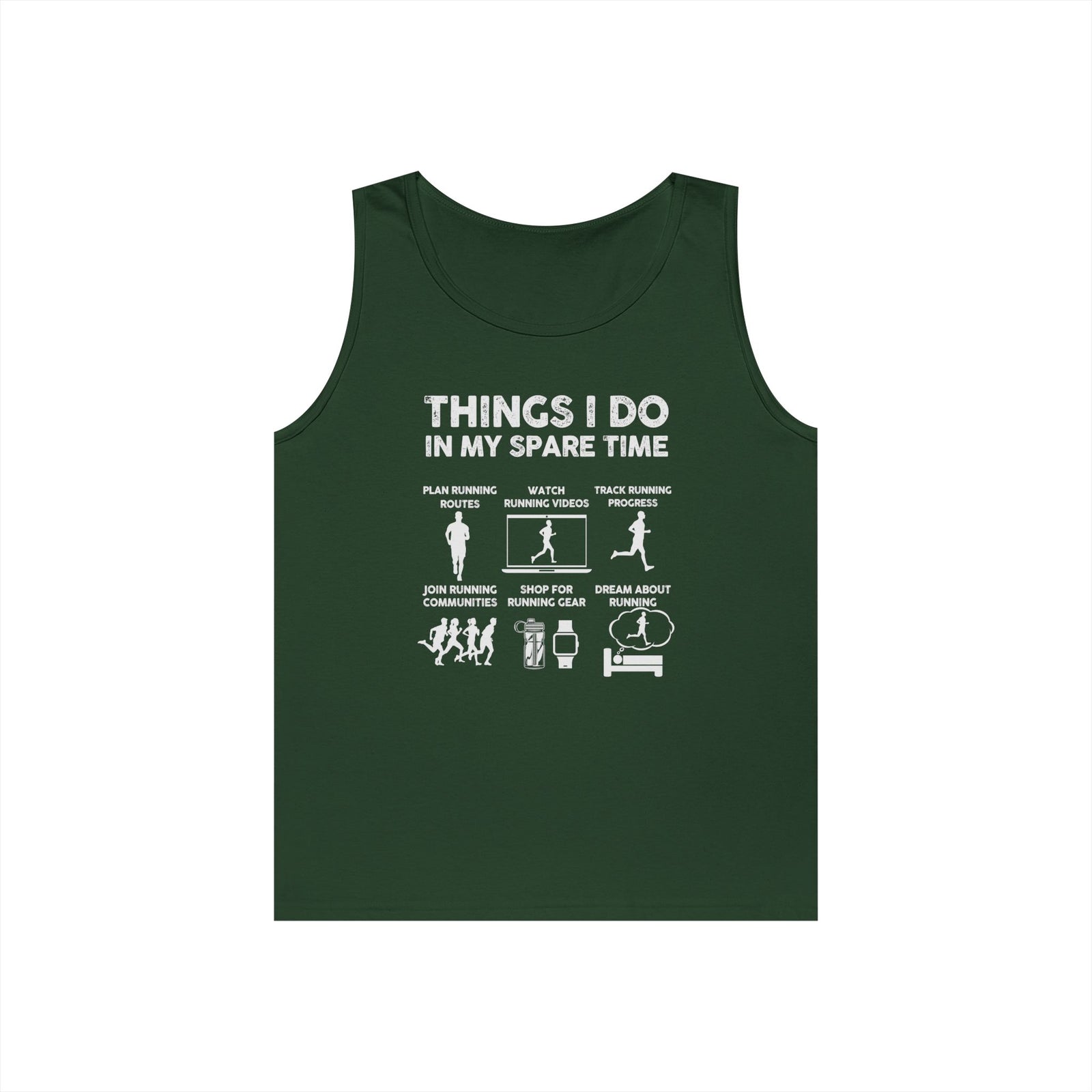 Funny Running Tank Top for Men, Things I Do In My Spare Time Sleeveless Shirt, Marathon Runner Gift, Gym Workout Singlet