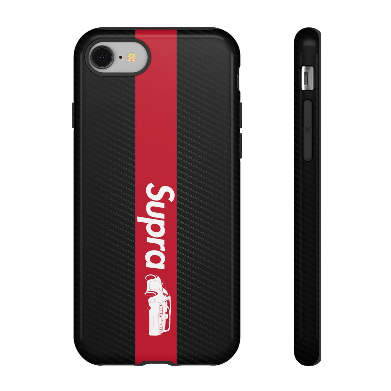 JDM Style Design Tough Phone Case - iPhone 8, glossy, front and side view