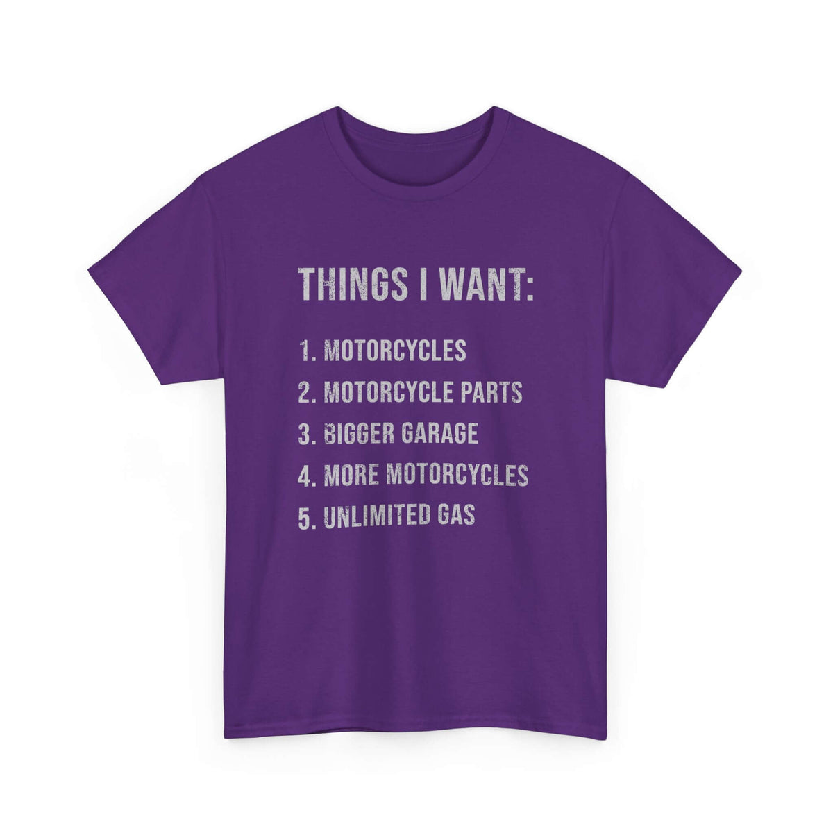 Biker Things I Want T-Shirt | Funny Motorcycle Enthusiast Gift