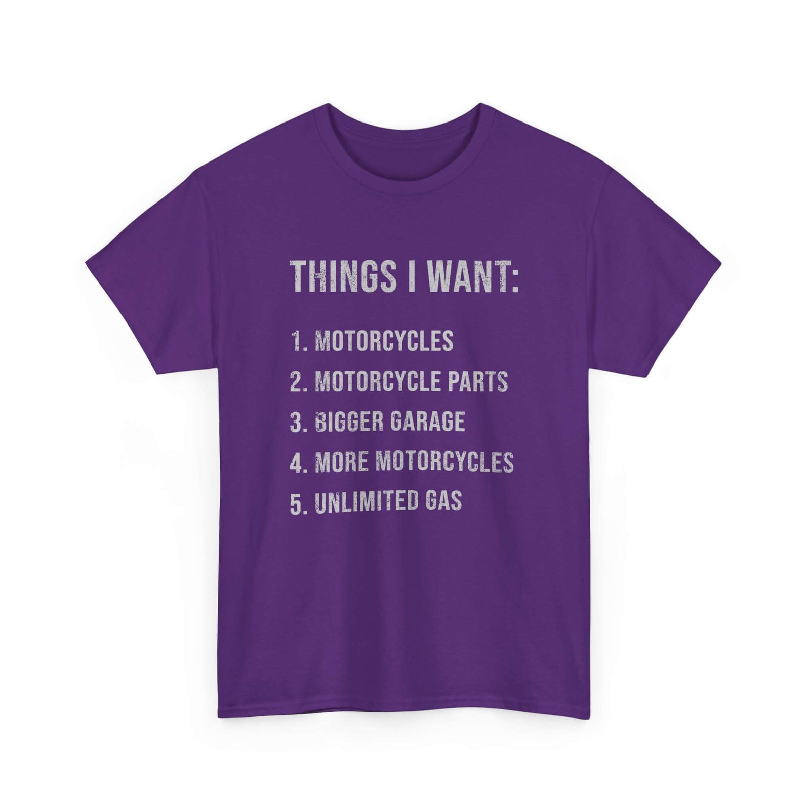 Biker Things I Want T-Shirt | Funny Motorcycle Enthusiast Gift