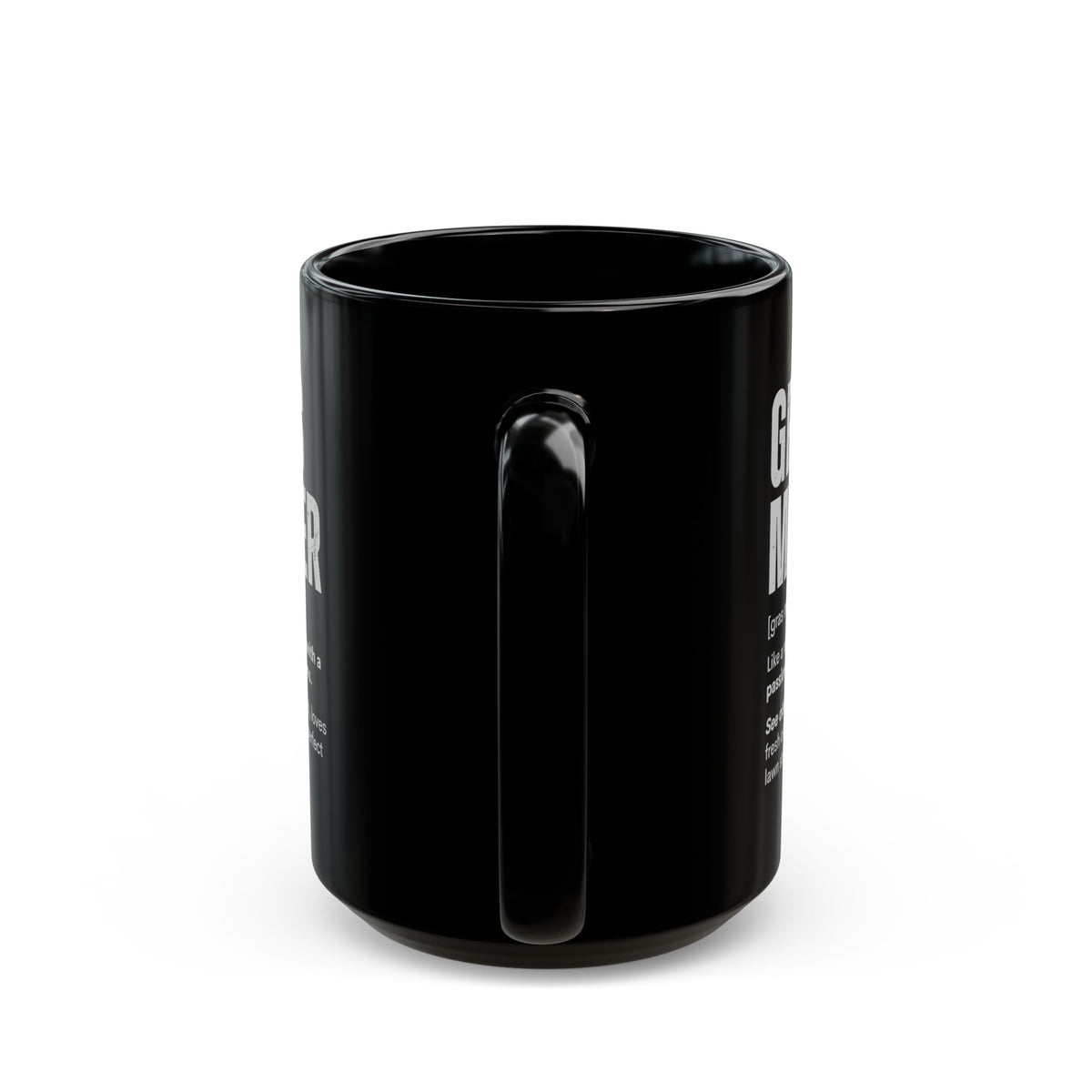 Grass Master definition mug - lawn care humor design - funny gift for lawn enthusiast