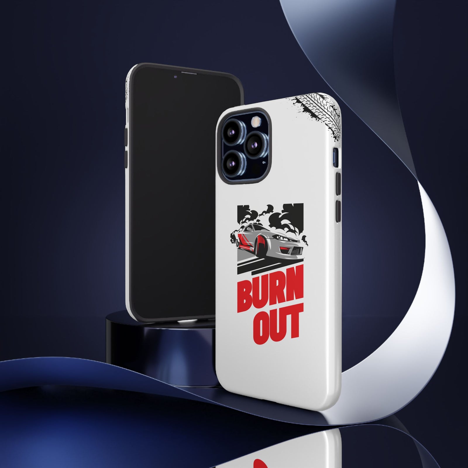 JDM Burnout Tough Car Phone Case - iPhone 13 Pro Max, glossy, lifestyle photo