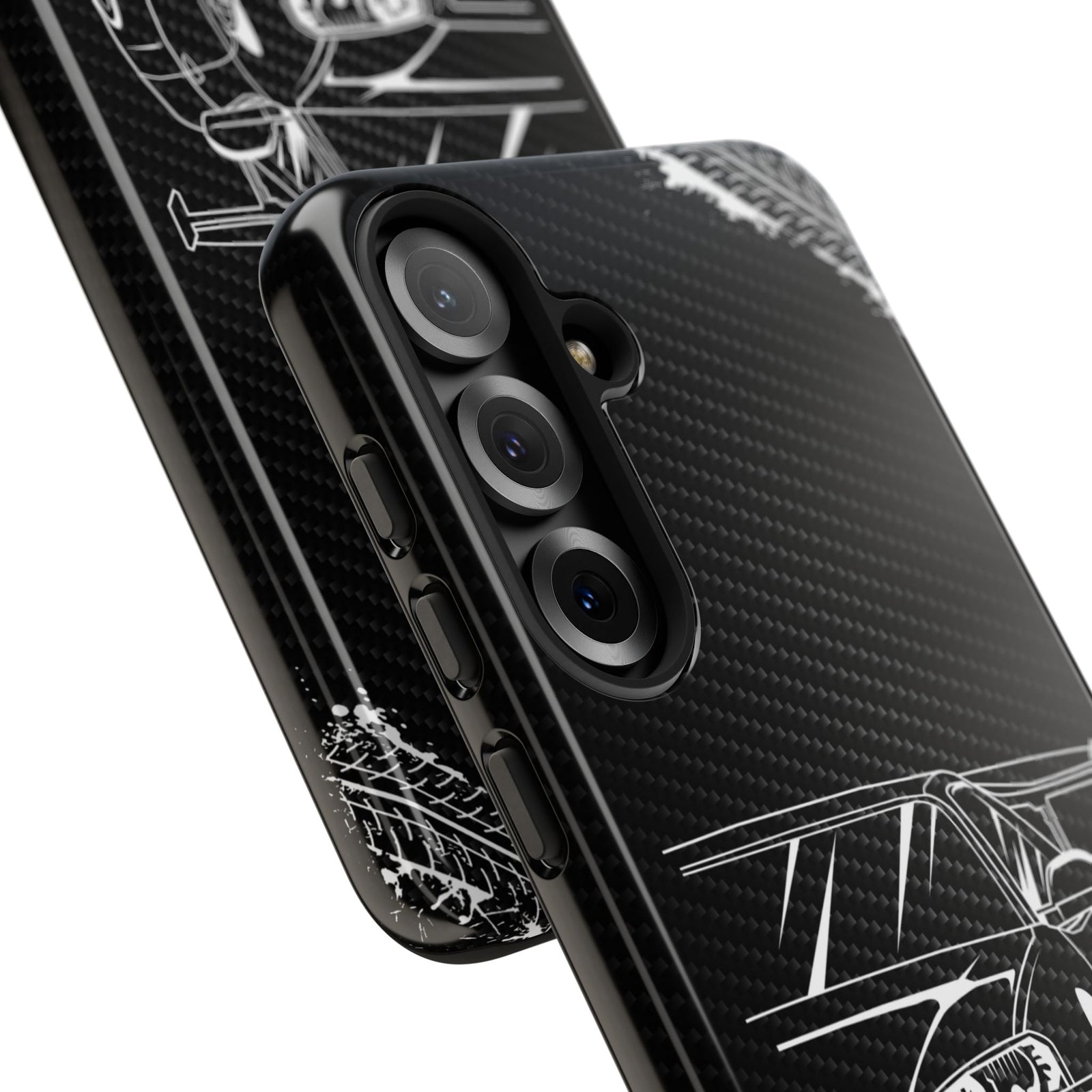 JDM Legends Never Die Tough Phone Case - Samsung Galaxy S25 Plus, glossy, camera cutout close-up
