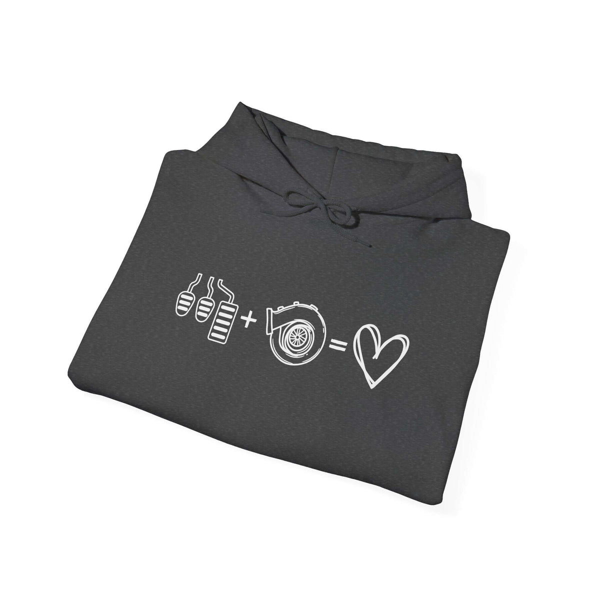 3 Pedals Plus Turbo Equals Love Hoodie | Car Guy Gift