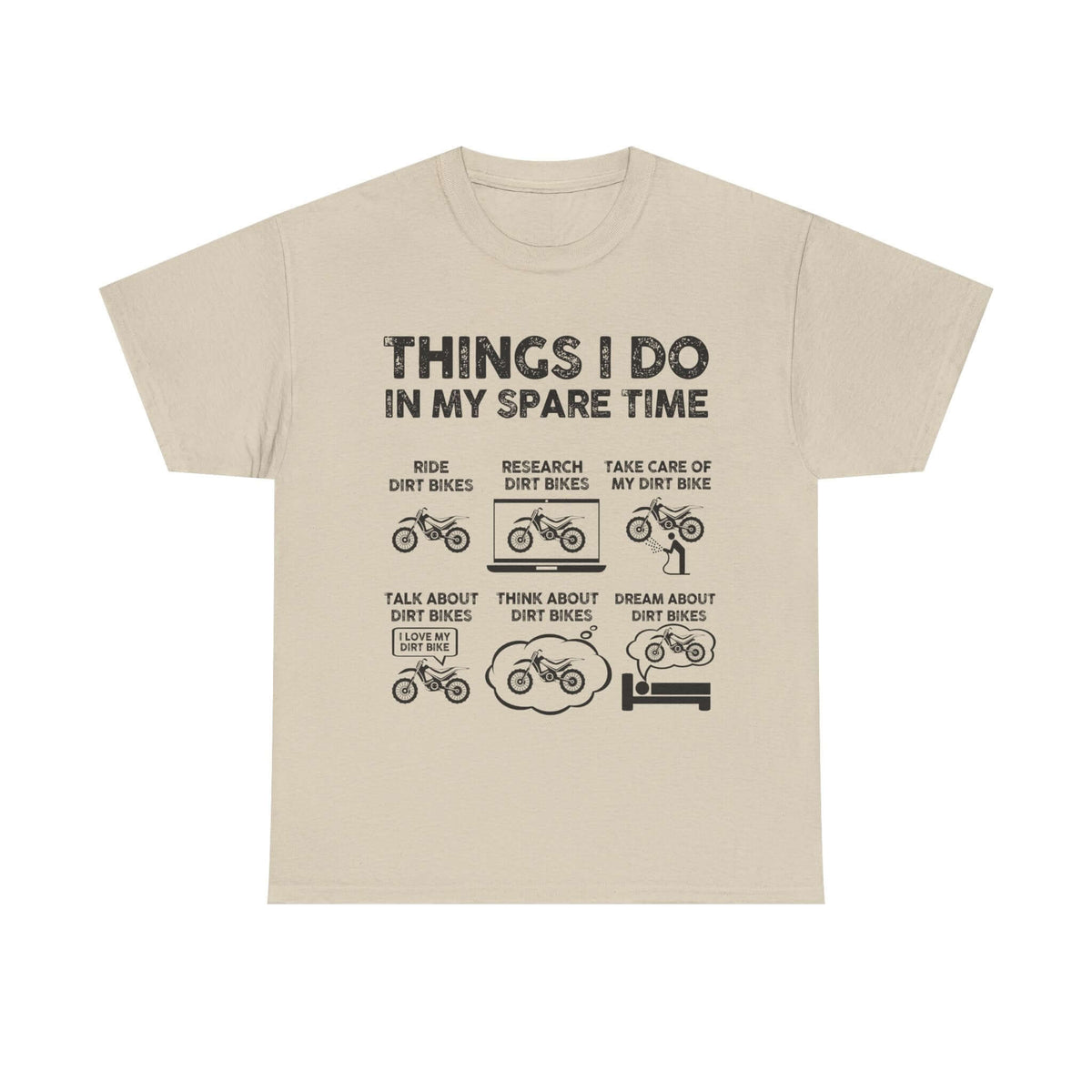 Things I Do in My Spare Time Dirt Bike T-Shirt t-shirt front - car lover gift