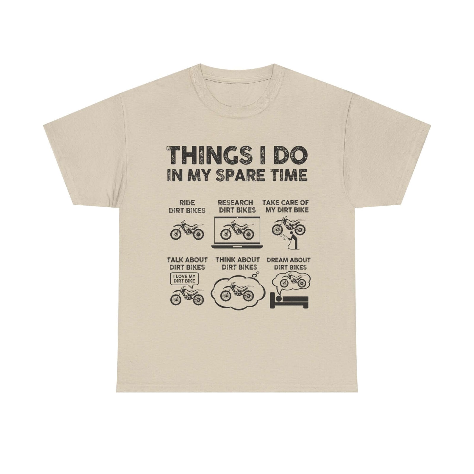 Things I Do in My Spare Time Dirt Bike T-Shirt t-shirt front - car lover gift