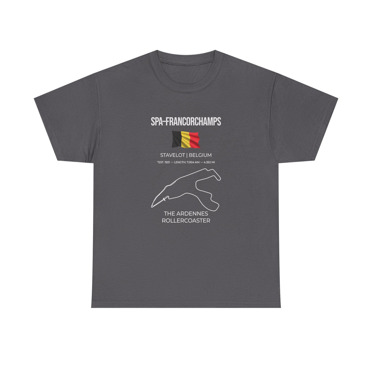 Spa-Francorchamps F1 Racing Track T-Shirt - Black