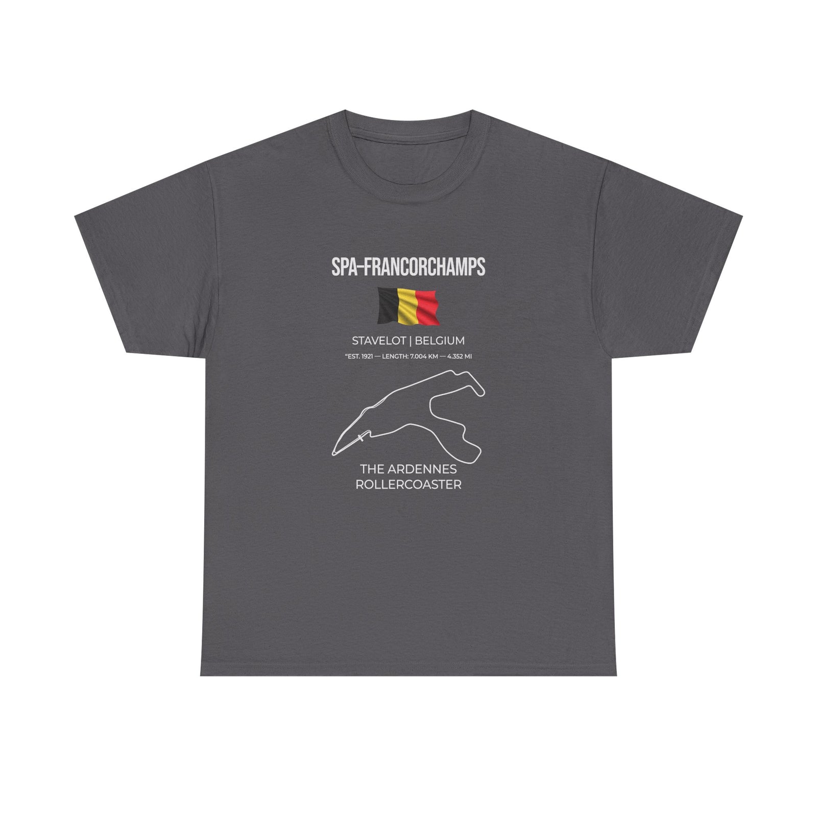 Spa-Francorchamps F1 Racing Track T-Shirt - Black