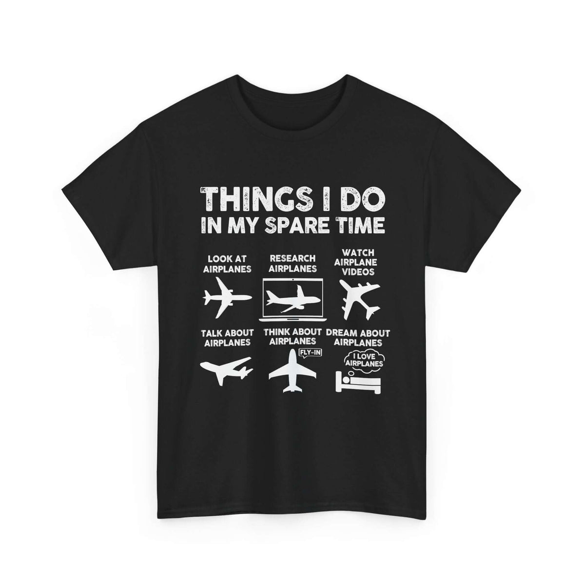 Things I Do in My Spare Time Aviation T-Shirt | Funny Pilot Gift