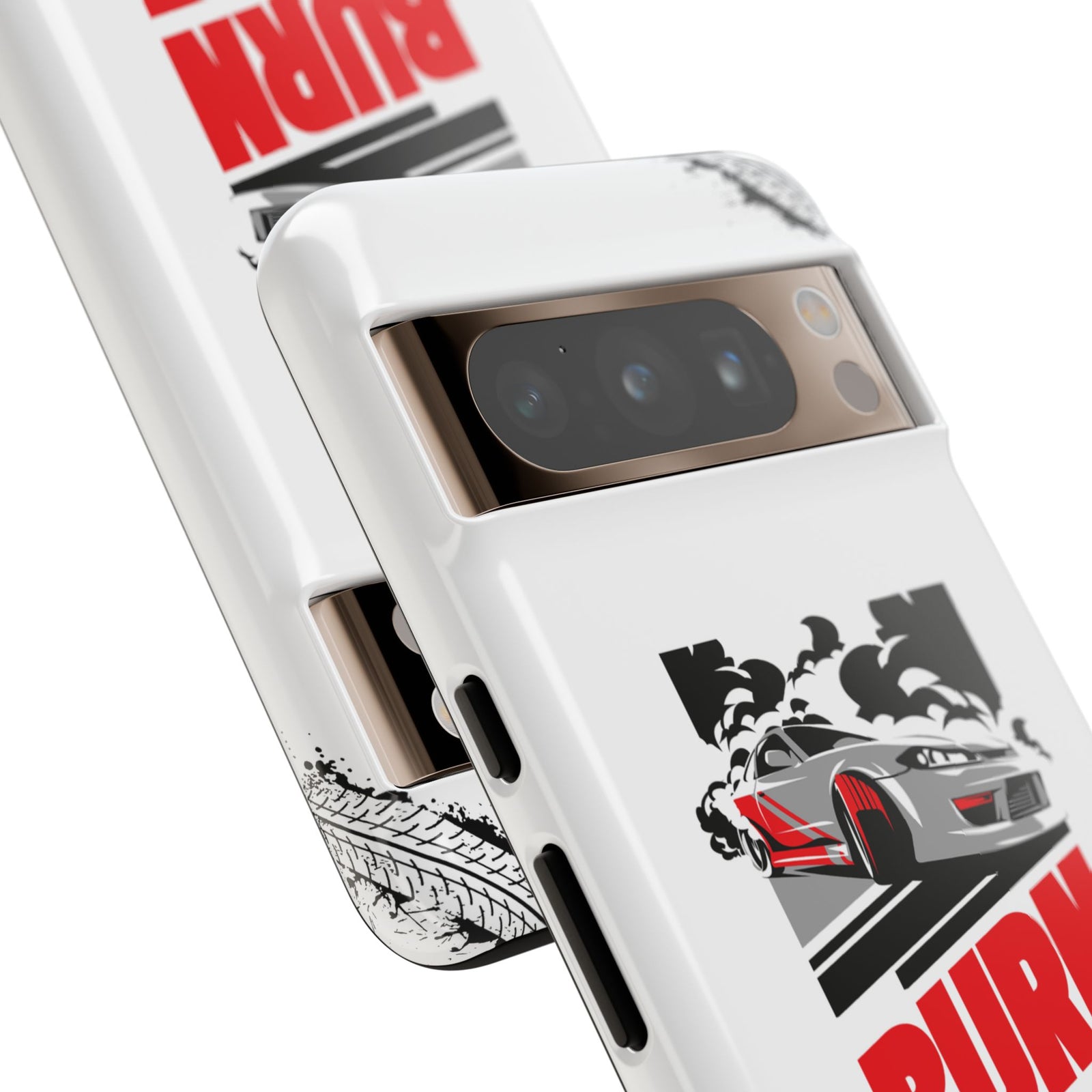 JDM Burnout Tough Car Phone Case - Google Pixel 8 Pro, glossy, camera cutout close-up