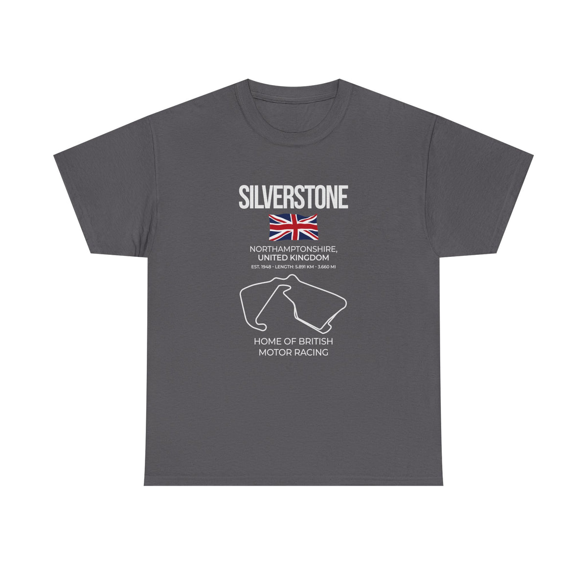 Silverstone Race Track T-Shirt shirt back view - car enthusiast tee