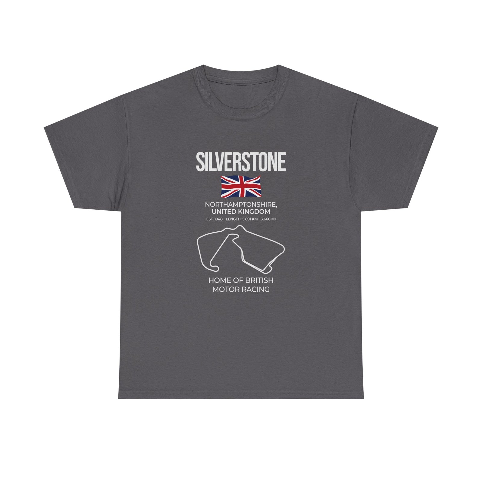 Silverstone Race Track T-Shirt shirt back view - car enthusiast tee
