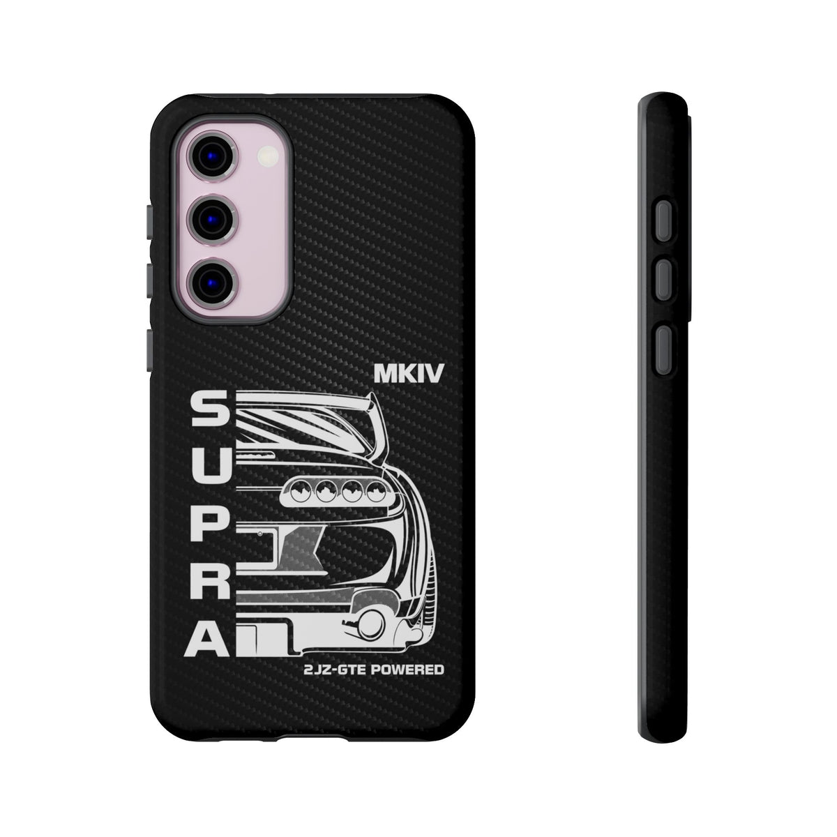 JDM Back View Tough Phone Case - Samsung Galaxy S23 Plus, glossy, front and side view