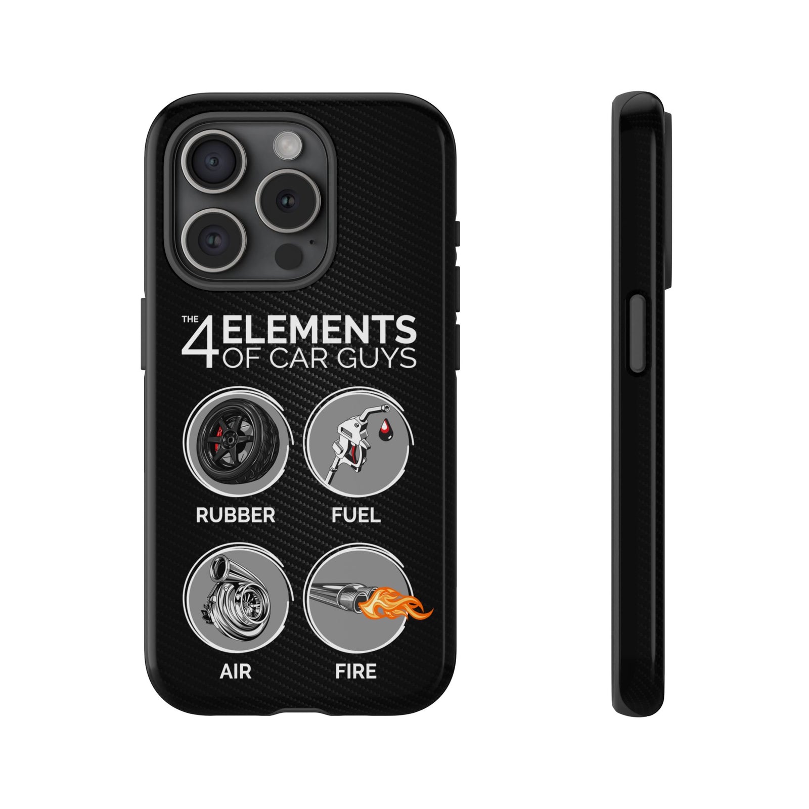 The 4 Elements of Car Guys Tough Phone Case | Funny Car Lover Gift