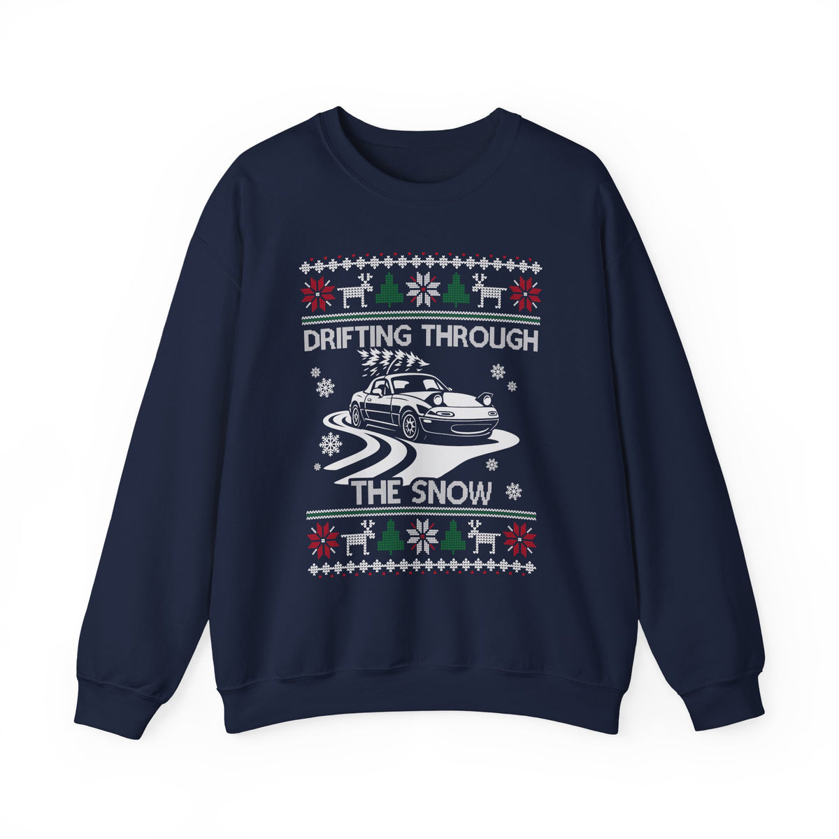 Miata Drifting Ugly Christmas Sweatshirt