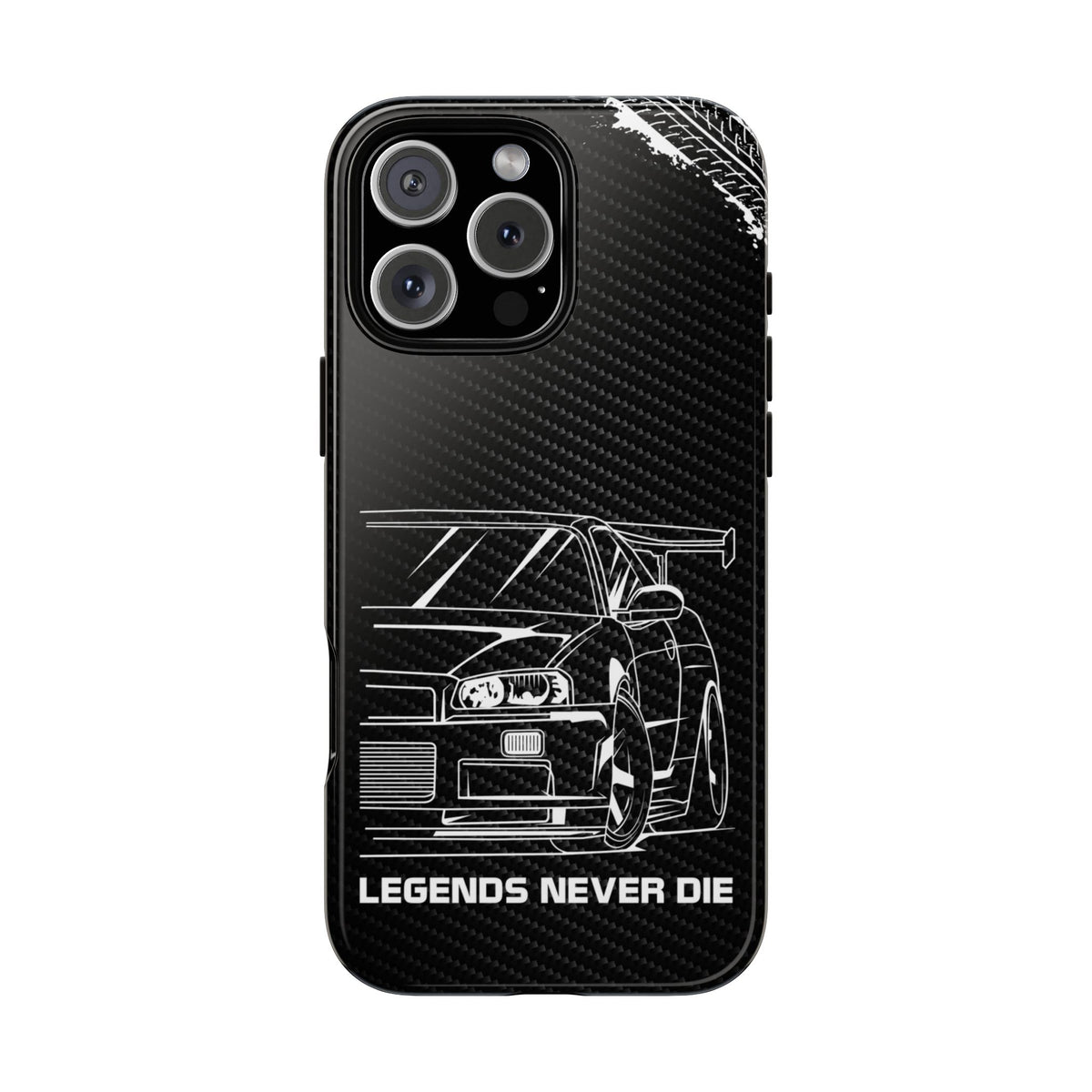 JDM Legends Never Die Tough Phone Case - iPhone 16 Pro Max, glossy, front view