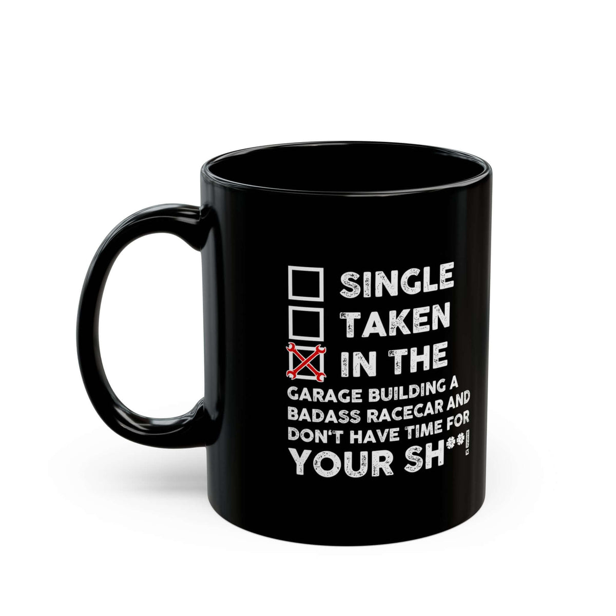 In the Garage Building a Racecar Mug ceramic coffee mug - gift for car fans