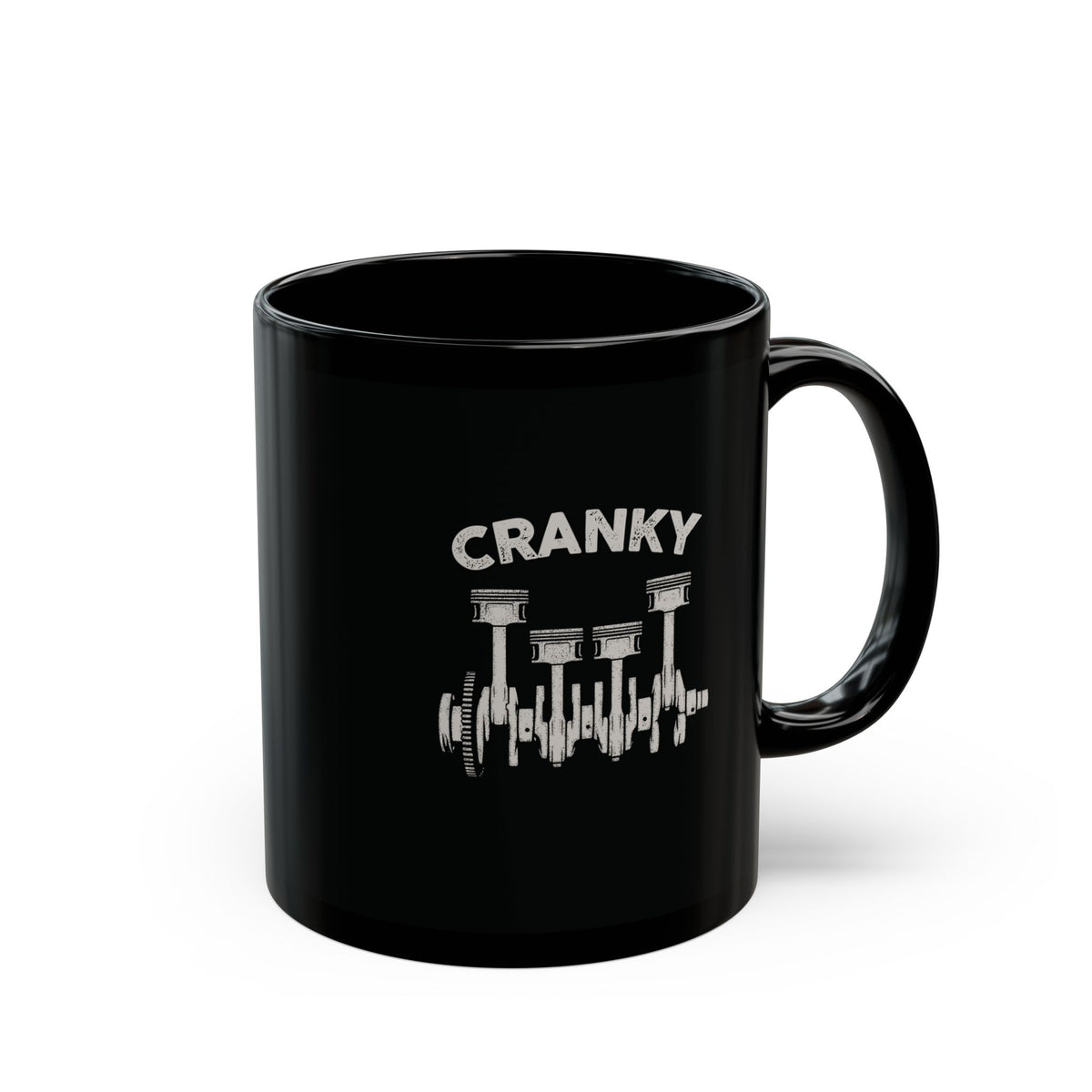 Cranky Mechanic Mug mug back view - car enthusiast gift