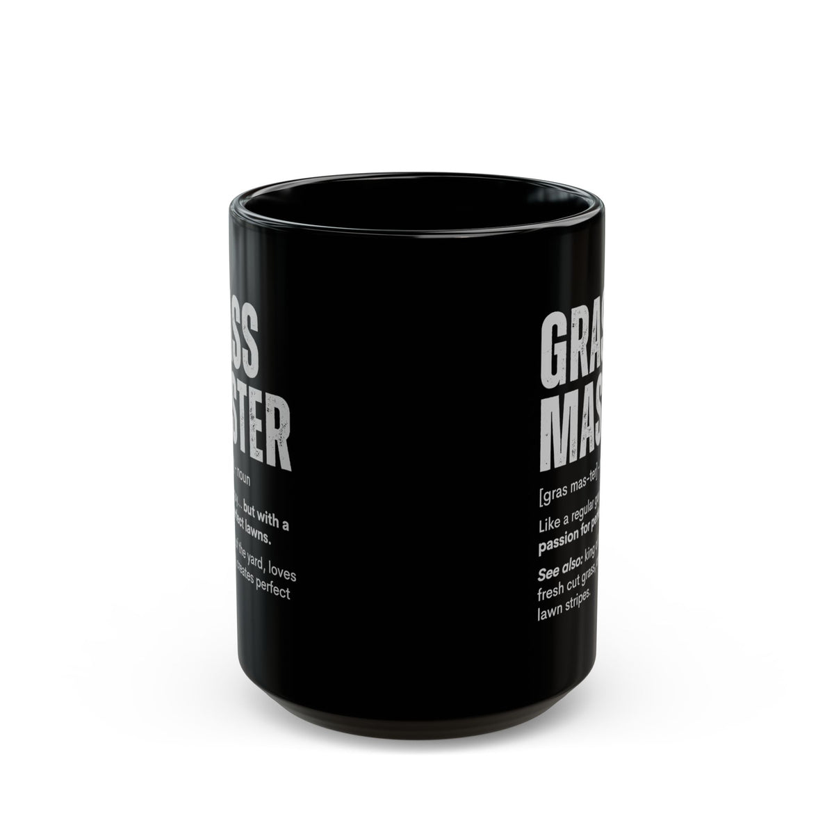 Grass Master definition mug - lawn care humor design - funny gift for lawn enthusiast