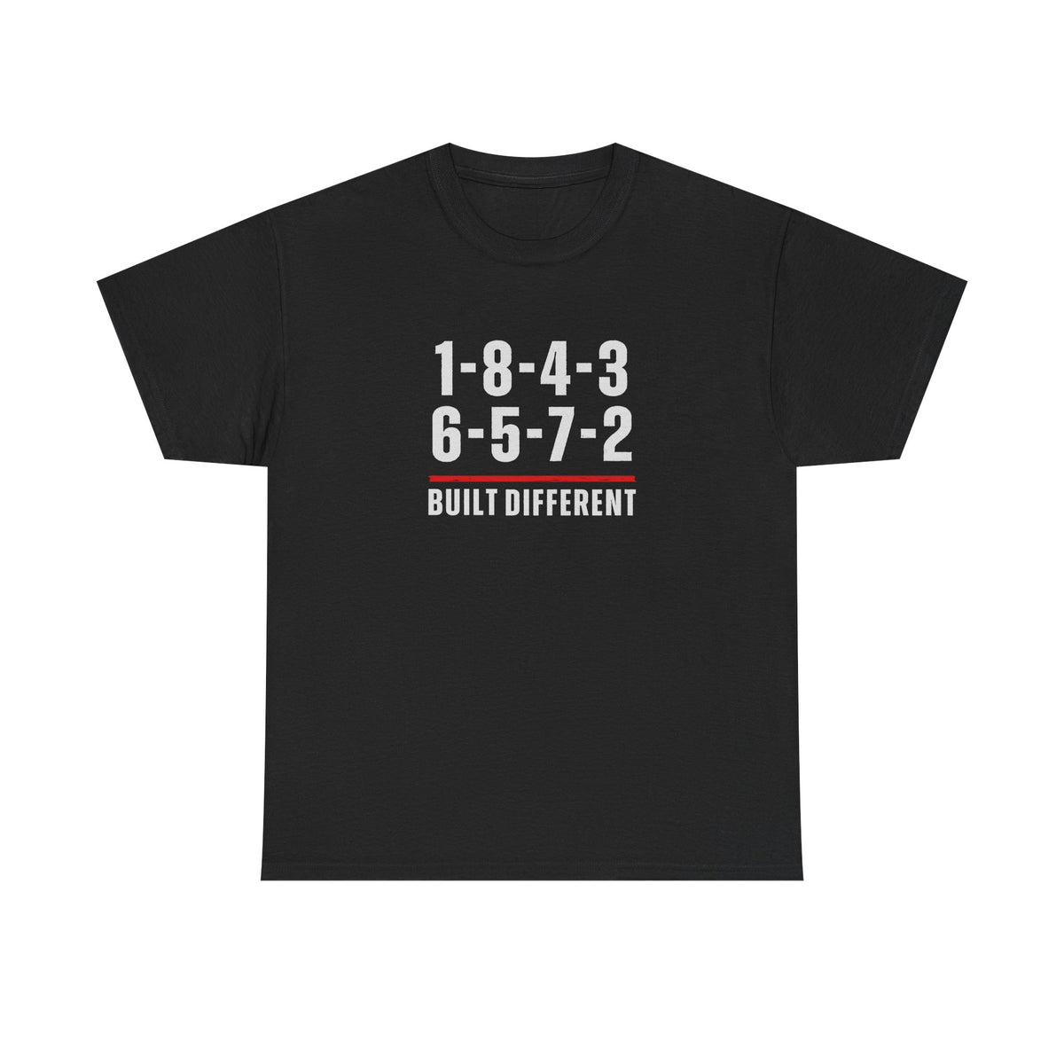 Built Different V8 Firing Order Graphic T-Shirt - muscle car enthusiast tee