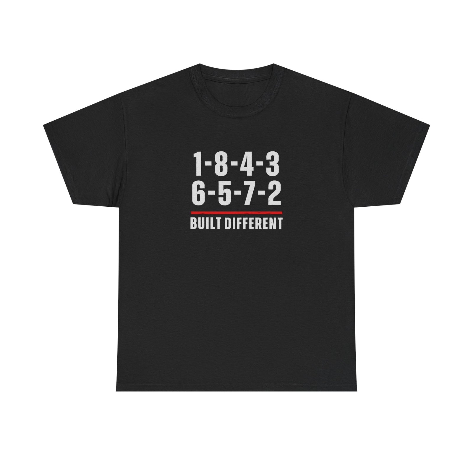 Built Different V8 Firing Order Graphic T-Shirt - muscle car enthusiast tee