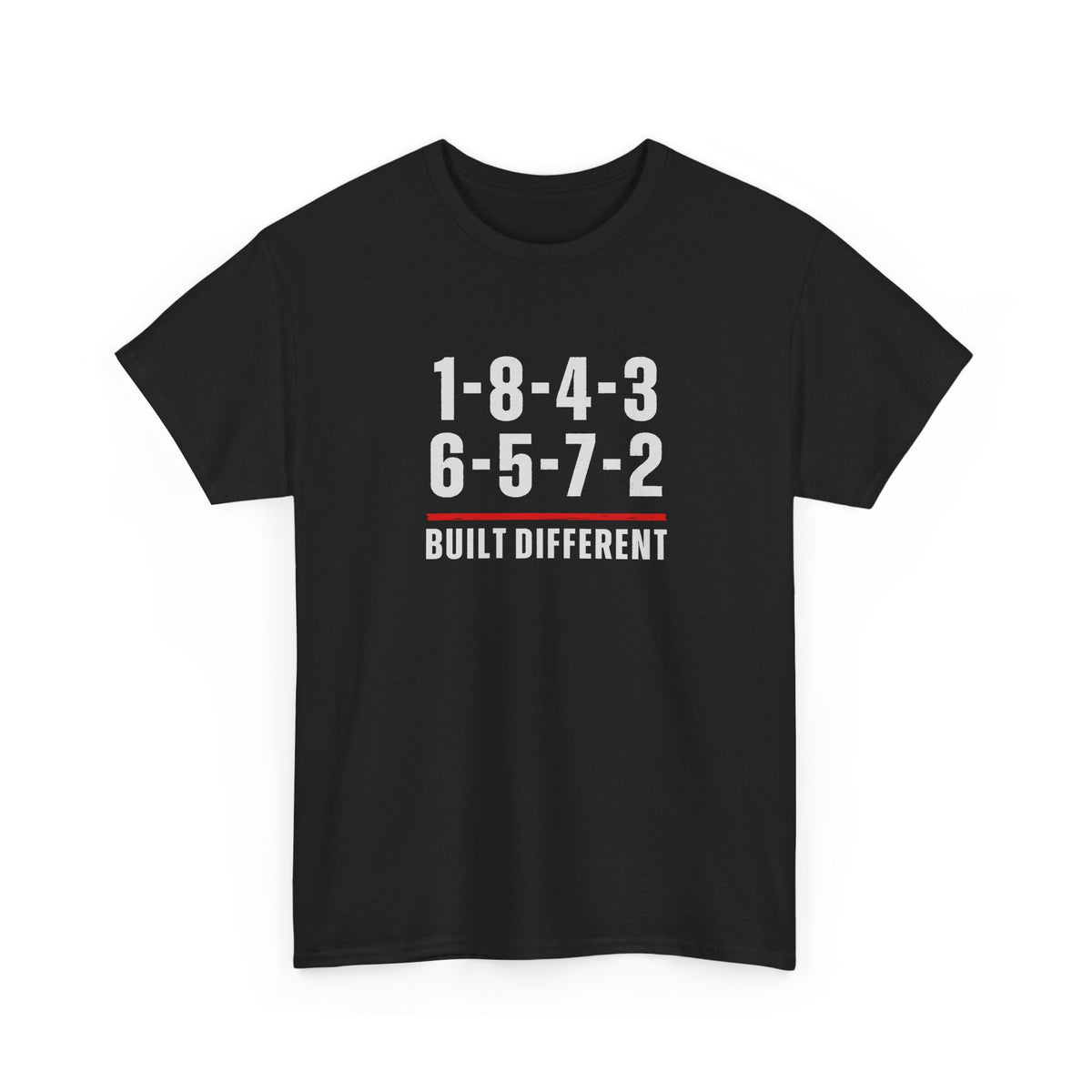 Built Different V8 Firing Order Graphic T-Shirt - car enthusiast t-shirt gift