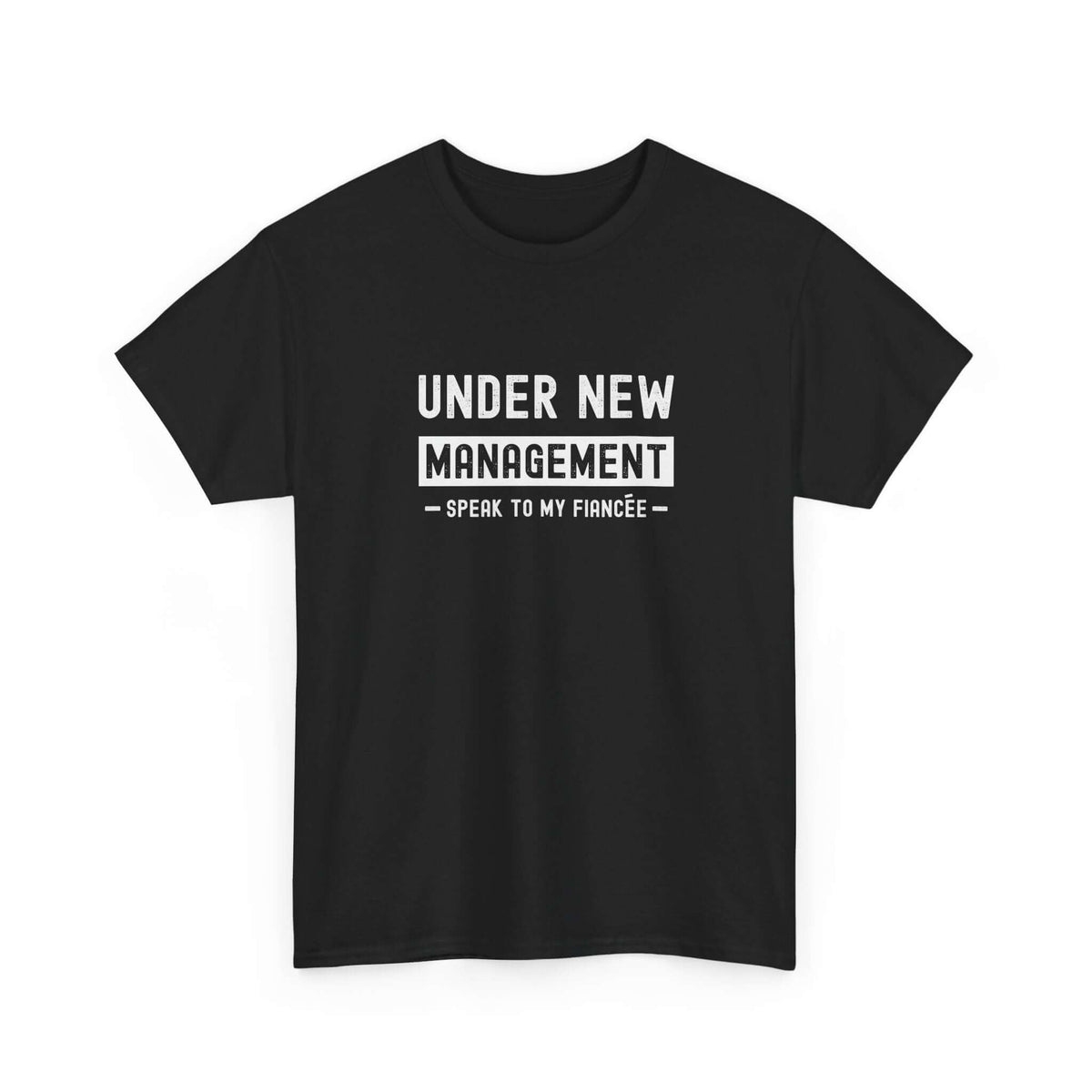 Under New Management T-Shirt shirt detail - petrolhead gift tee