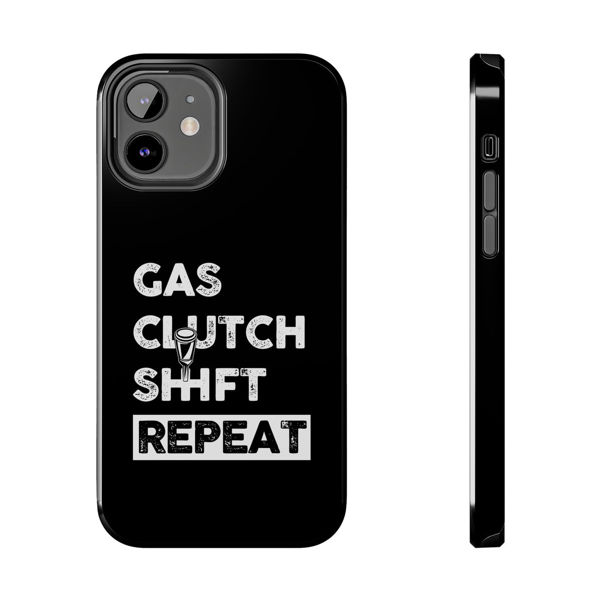 Gas Clutch Shift Repeat phone case back view | JDM car lover gift