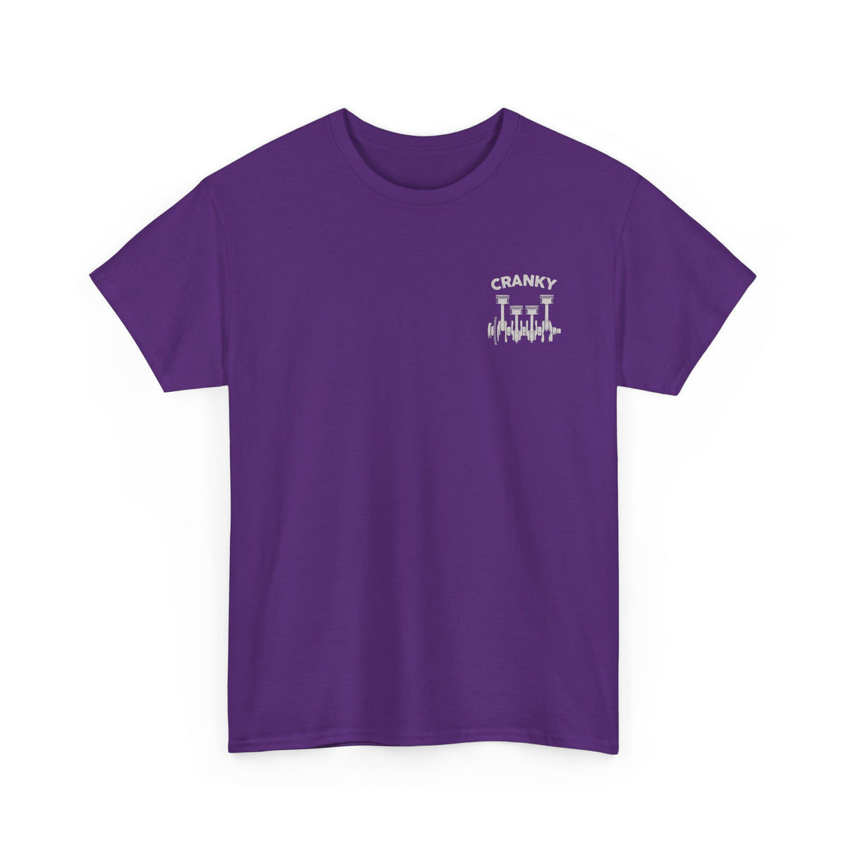 Cranky Minimalist Mechanic T-Shirt | Small Chest Print Crankshaft Tee