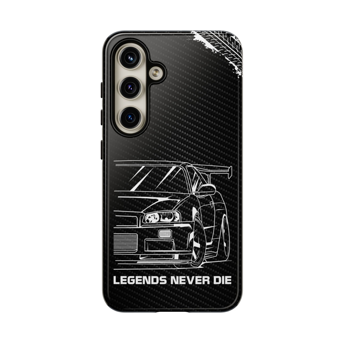 JDM Legends Never Die Tough Phone Case - Samsung Galaxy S24, glossy, front view