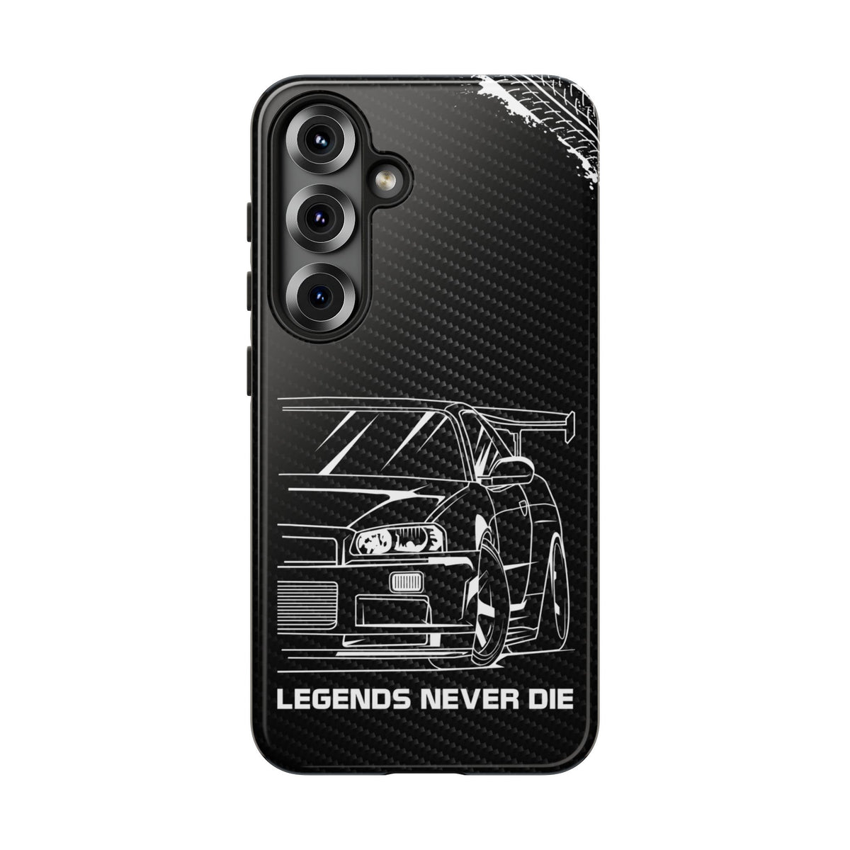 JDM Legends Never Die Tough Phone Case - Samsung Galaxy S25, glossy, front view
