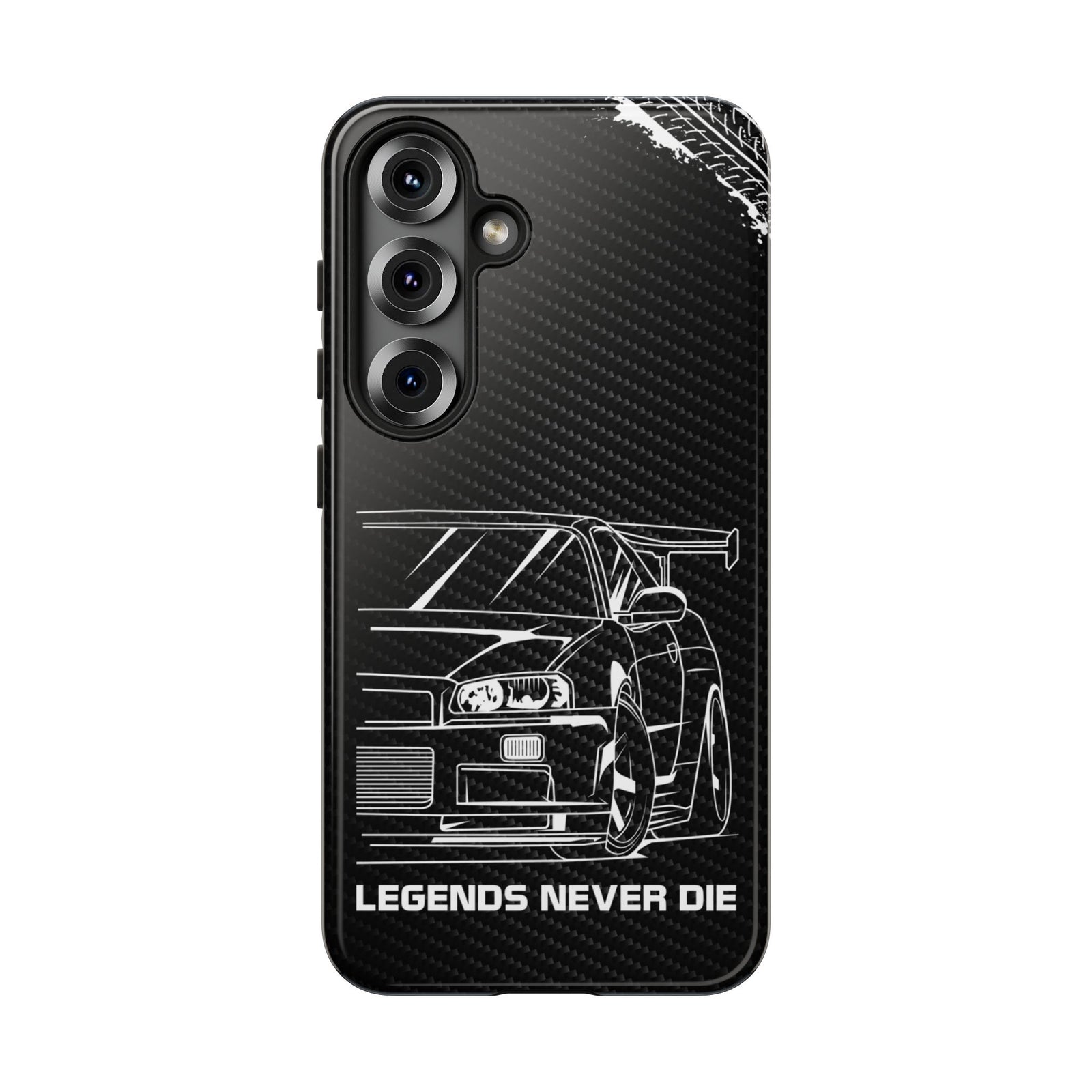 JDM Legends Never Die Tough Phone Case - Samsung Galaxy S25, glossy, front view