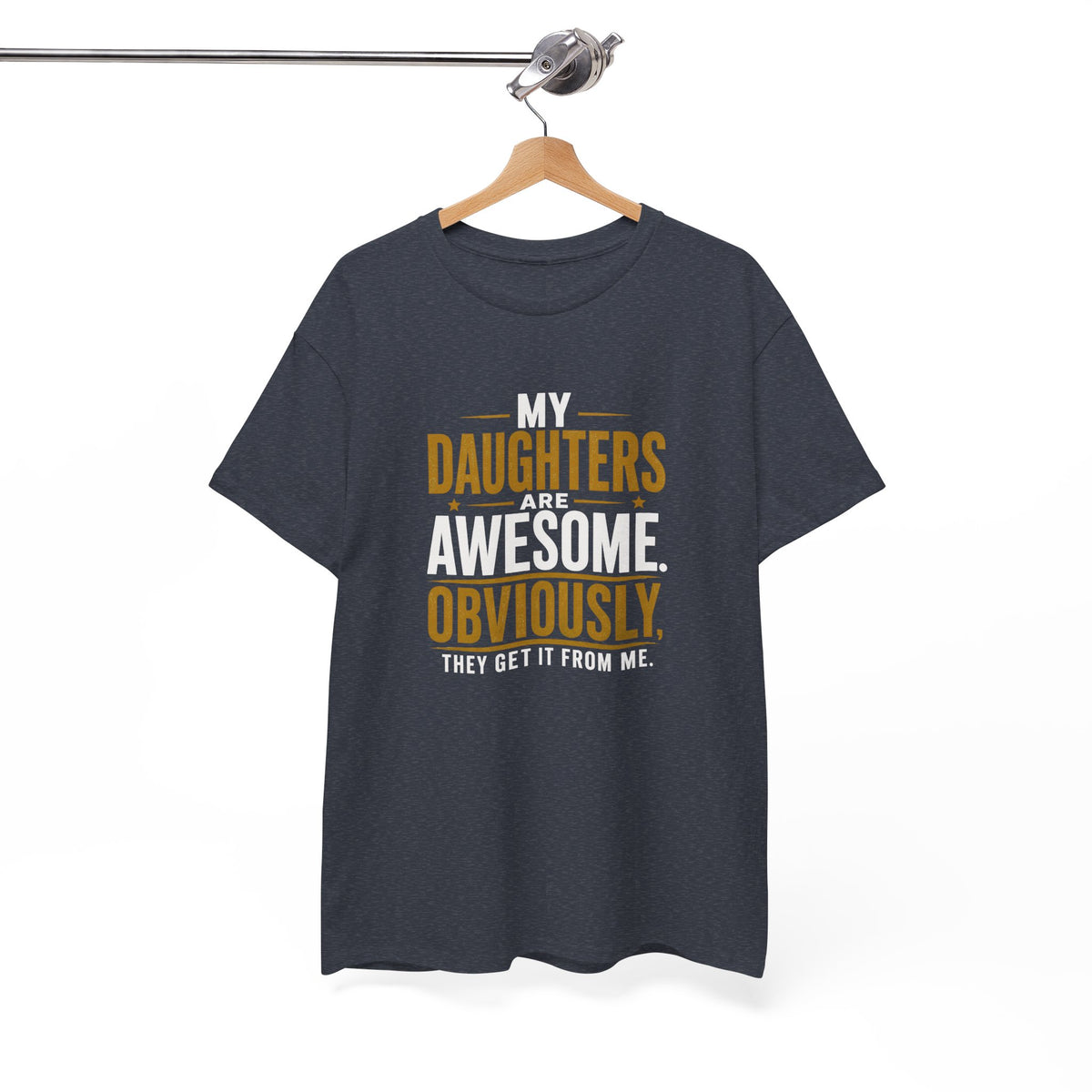 My Daughters Are Awesome T-Shirt | Funny Proud Dad Gift Tee