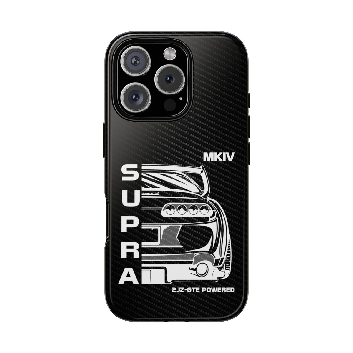 JDM Back View Tough Phone Case - iPhone 16 Pro, glossy, front view