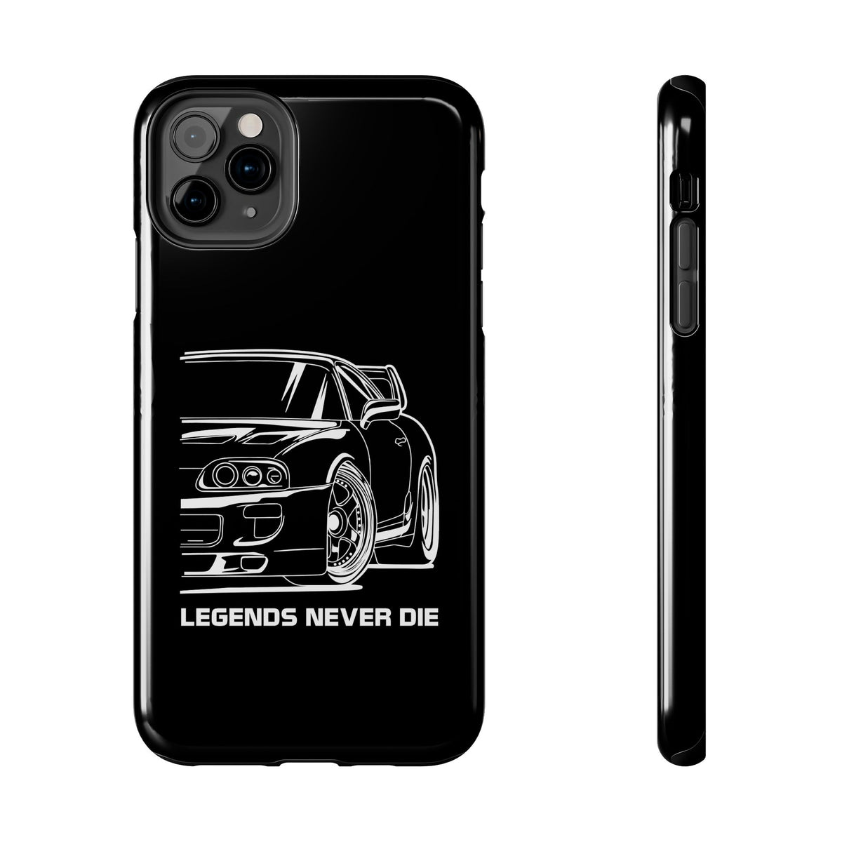 JDM Legends Never Die phone case front view | JDM car lover gift