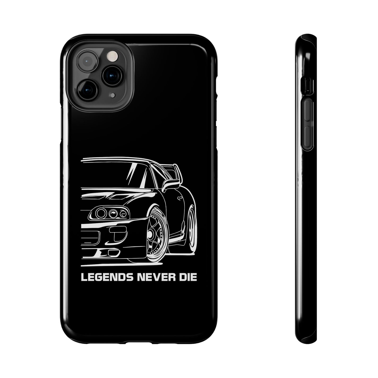 JDM Legends Never Die phone case front view | JDM car lover gift